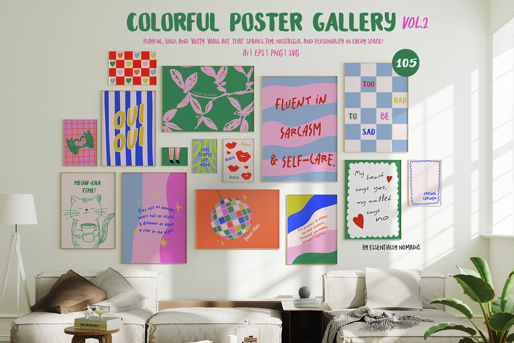 Colorful Posters Funky Witty Quotes Gallery Art Print 1