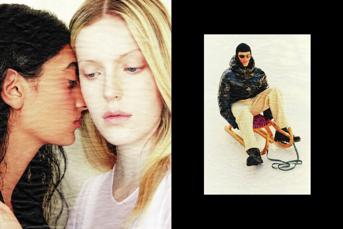 Vintage Halftone Paper Photo Template 2