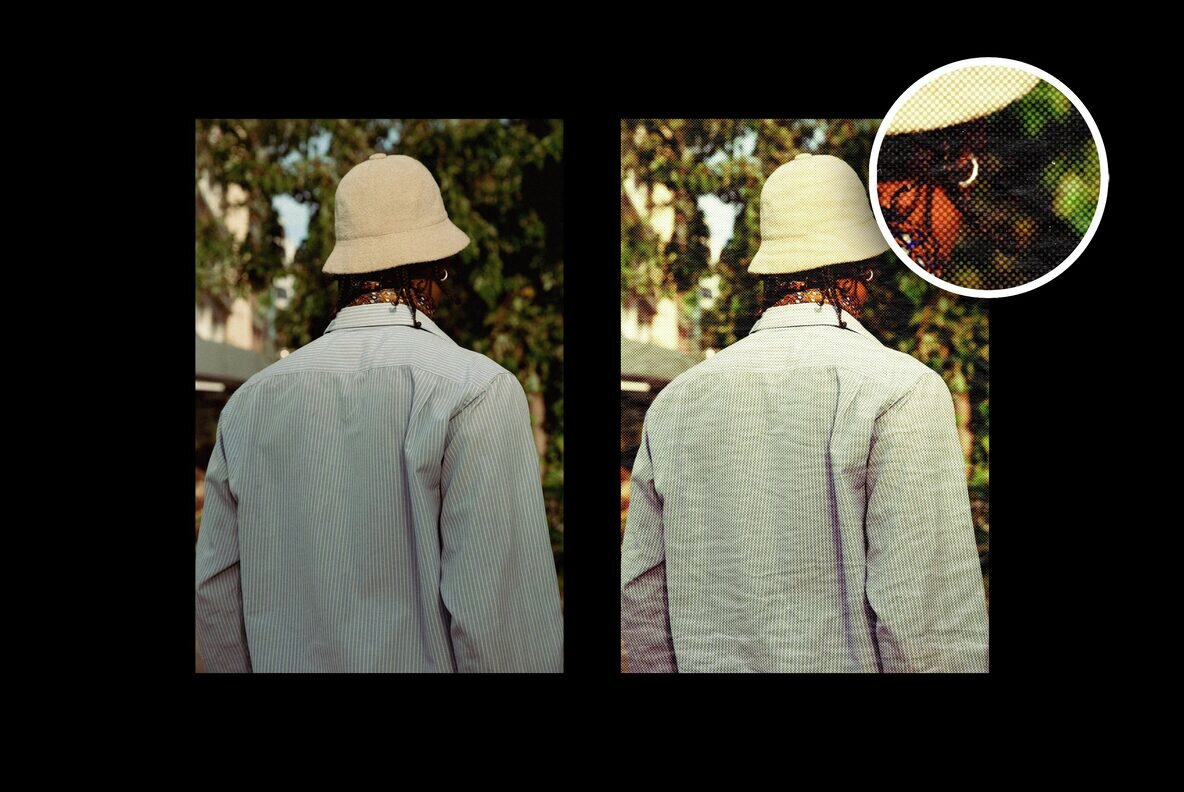 Vintage Halftone Paper Photo Template 4