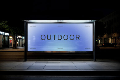 Bus Stop Billboard Mockup