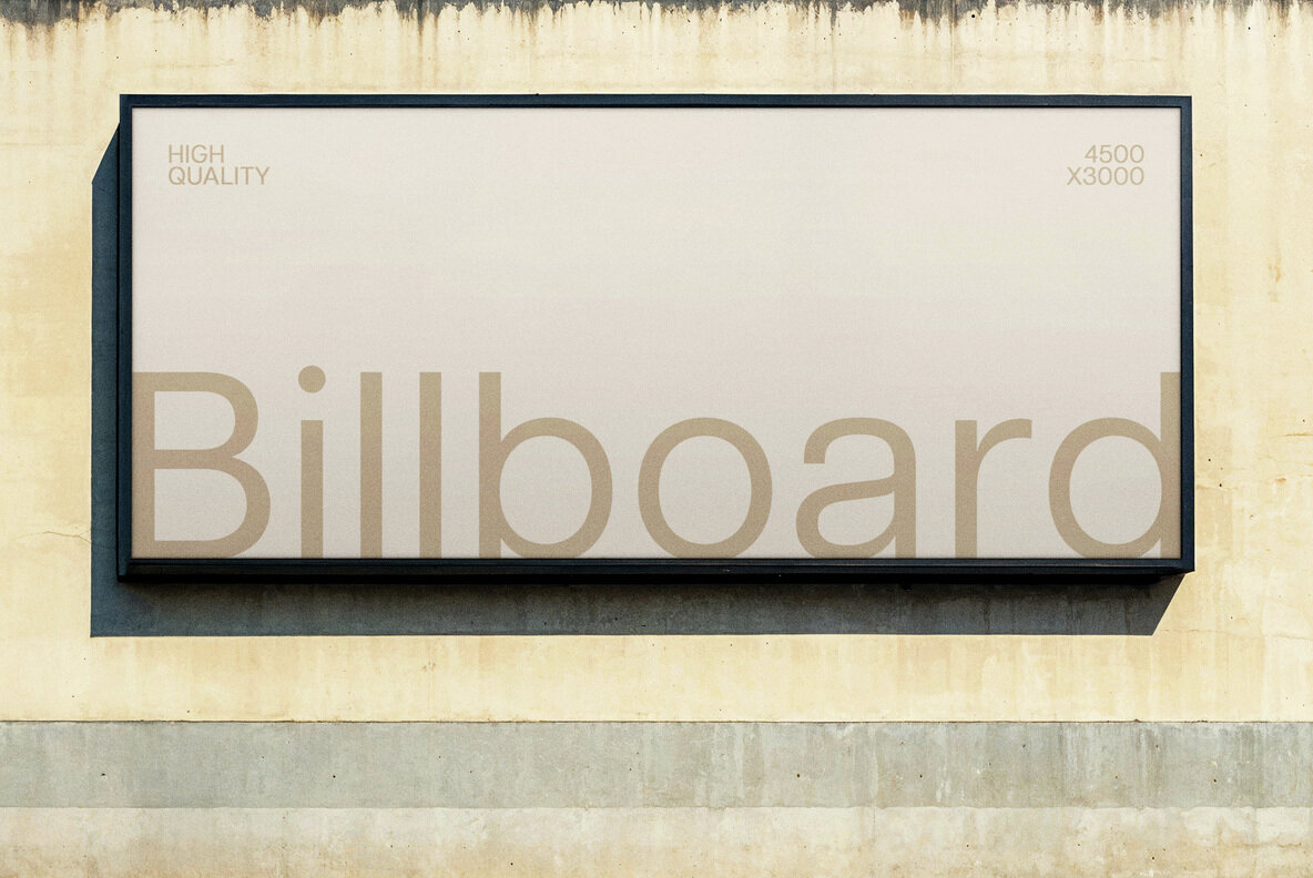 Wall Billboard Mockup 3