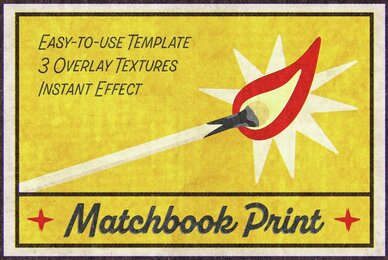 Authentic Matchbook Print Design Template