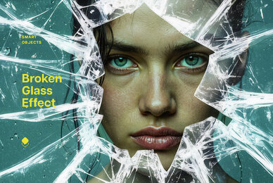 Broken Glass Photo Effect Template