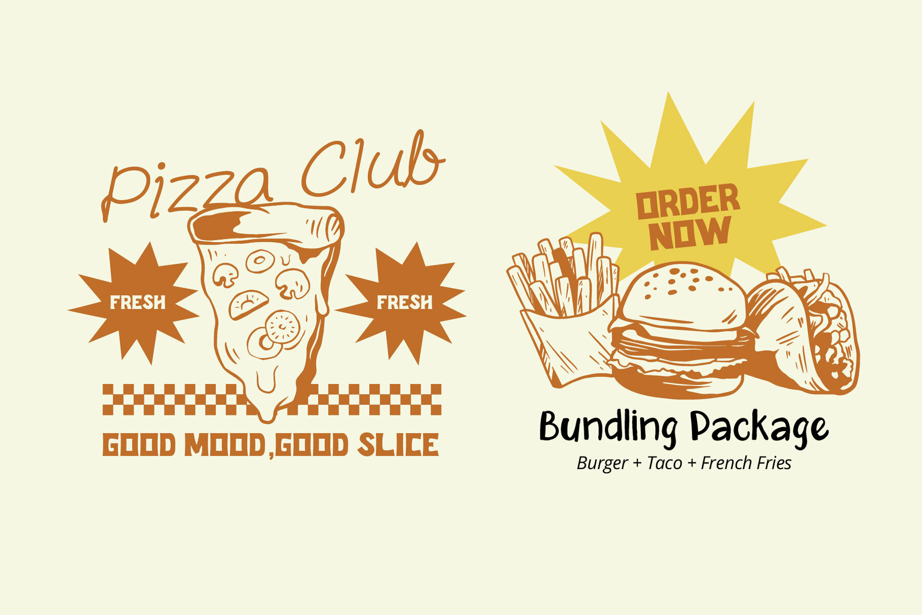 Hand Drawn Fast Food Illustration Graphic 2