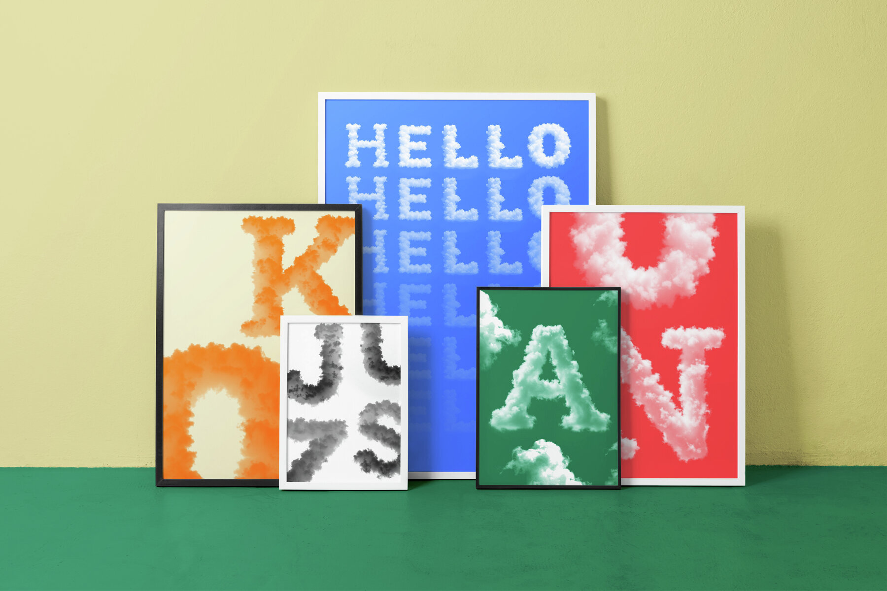 Cloud Alphabet Procreate Stamp Brushes 2