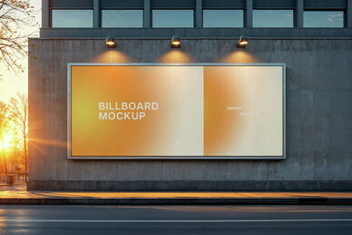 Sunset Outdoor Billboard Mockup