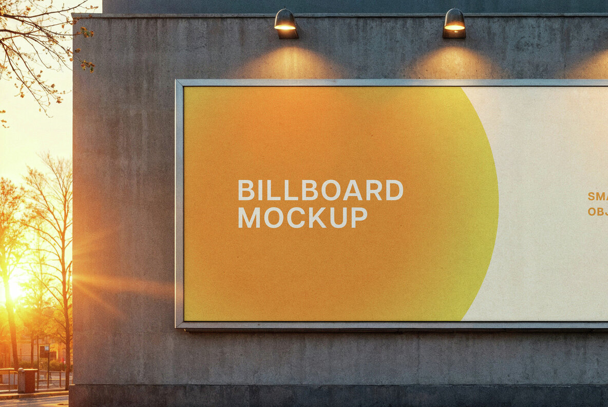 Sunset Outdoor Billboard Mockup 3