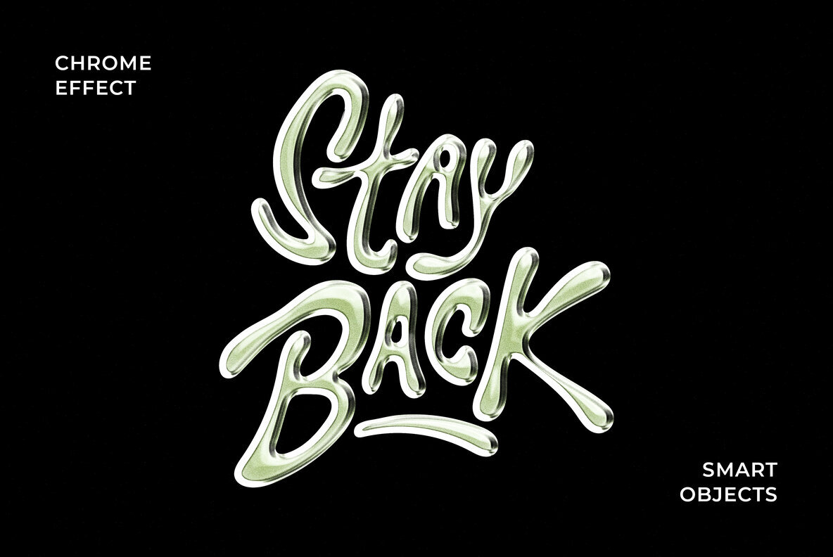 Vivid Chrome Text and Logo Effect Template 1