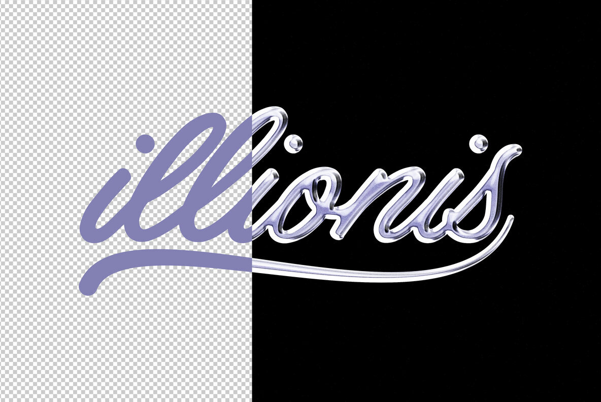 Vivid Chrome Text and Logo Effect Template 2