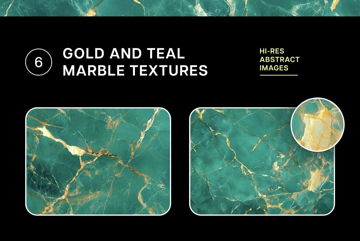 Gold and Teal Marble Textures 1