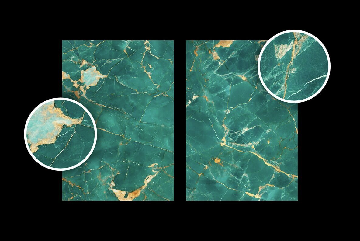 Gold and Teal Marble Textures 3