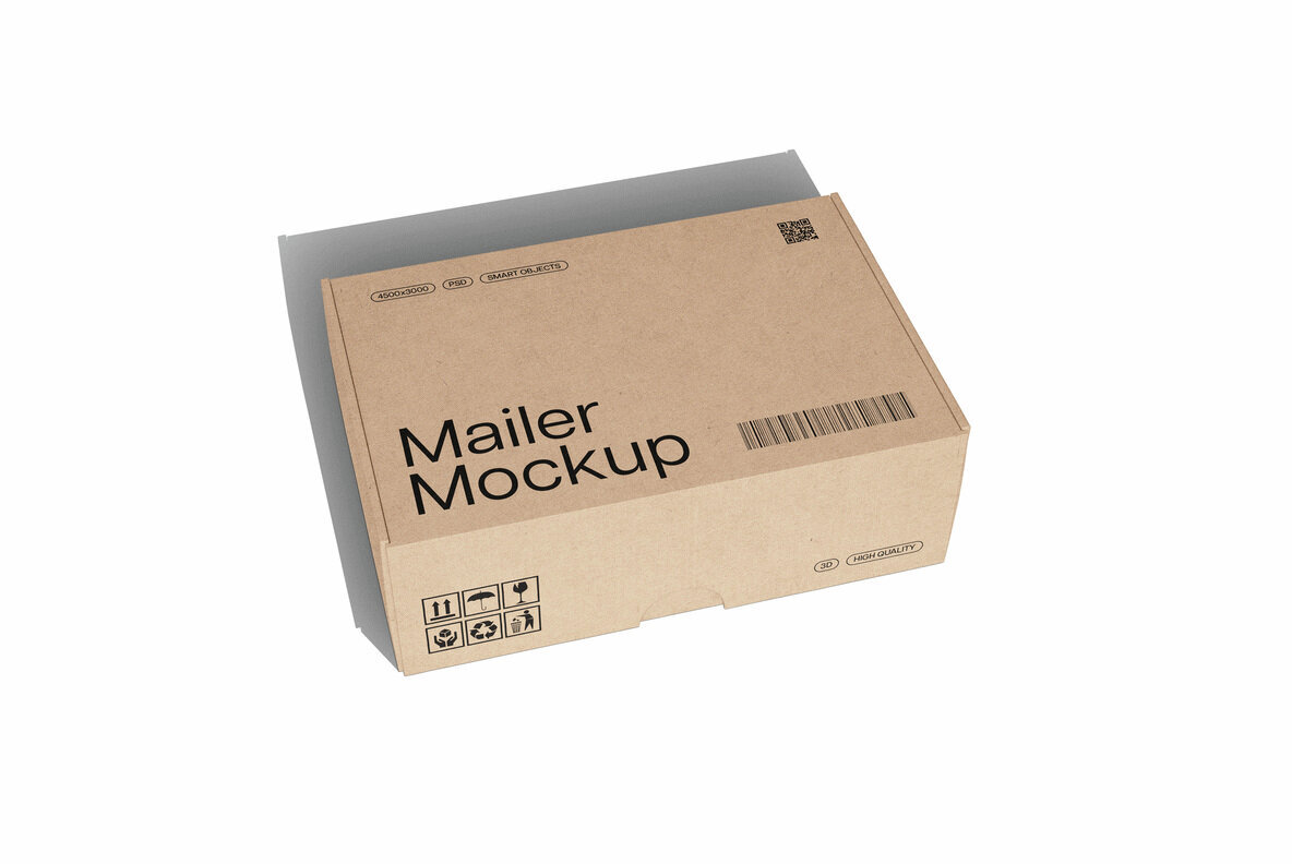 Mailer Box Mockups Set 3