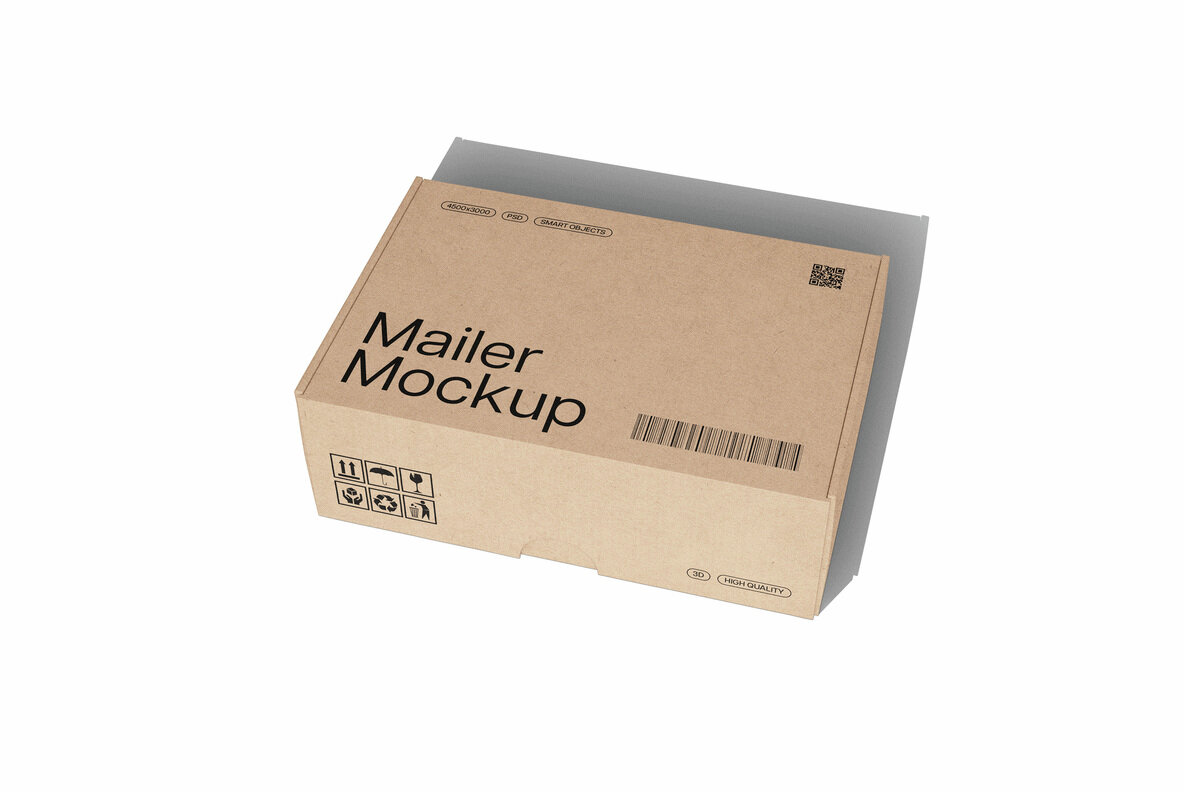 Mailer Box Mockups Set 5