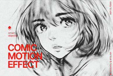 Comic Halftone Motion Photo Effect