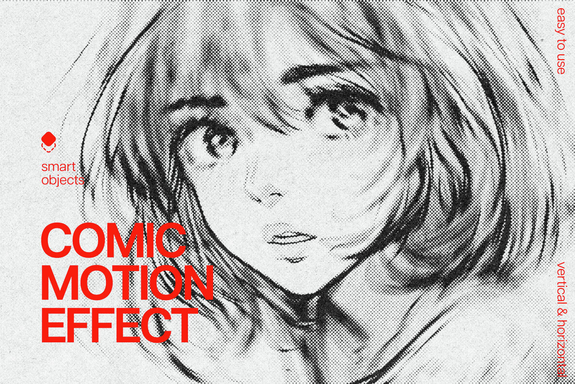 Comic Halftone Motion Photo Effect 1