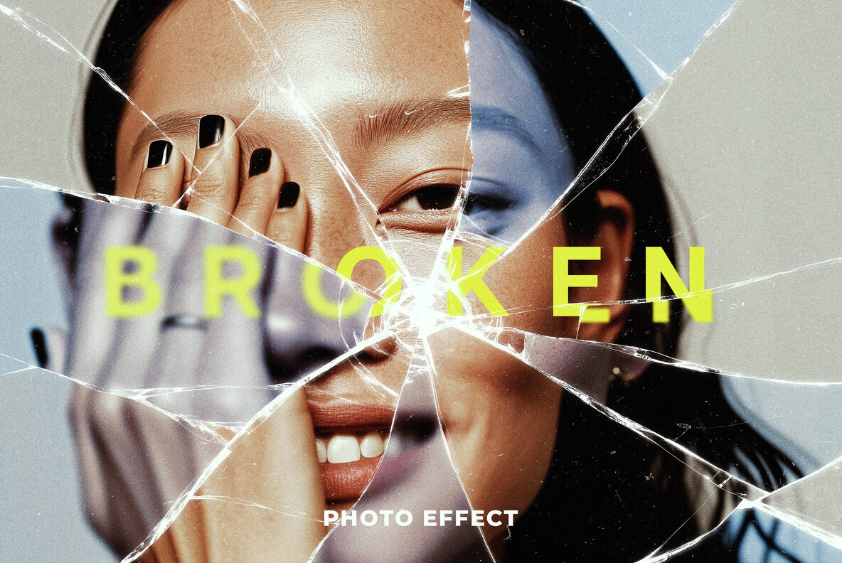 Broken Glass Photo Effect 1