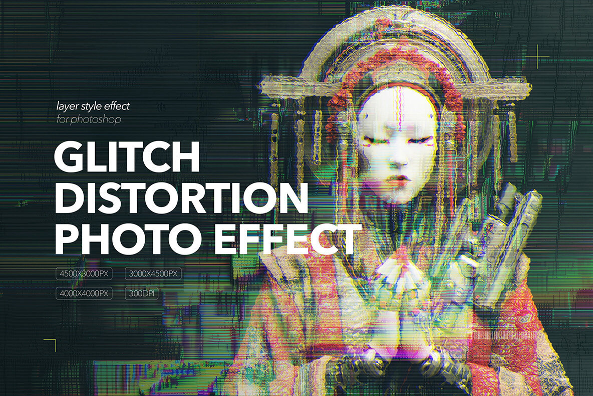 Glitch Distortion Photo Effects 1