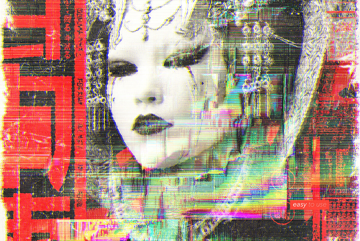 Glitch Distortion Photo Effects 3