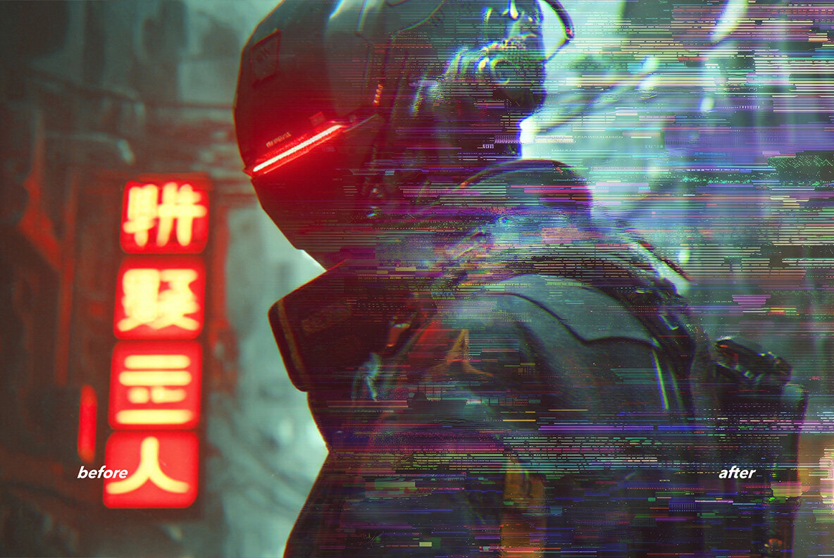 Glitch Distortion Photo Effect 2