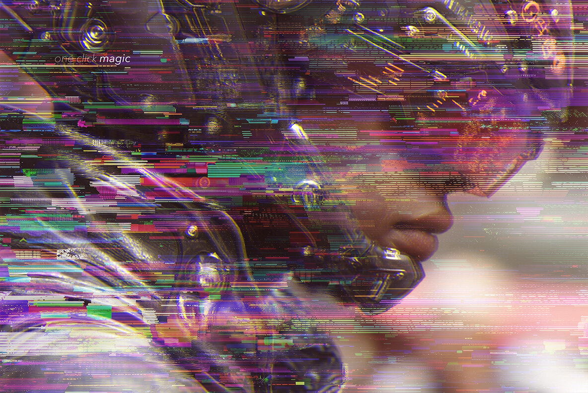 Glitch Distortion Photo Effect 8
