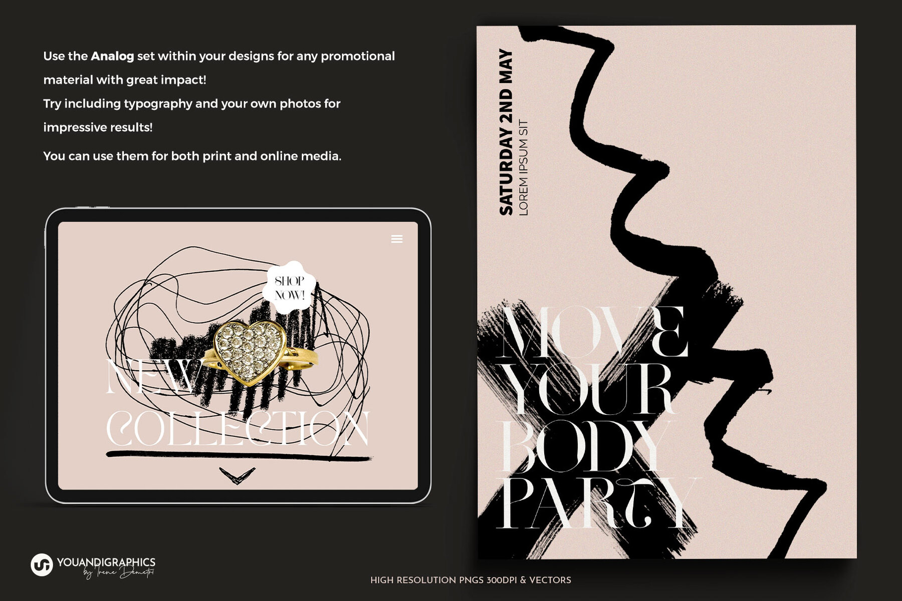 Analog Hand Drawn Elements Set 7