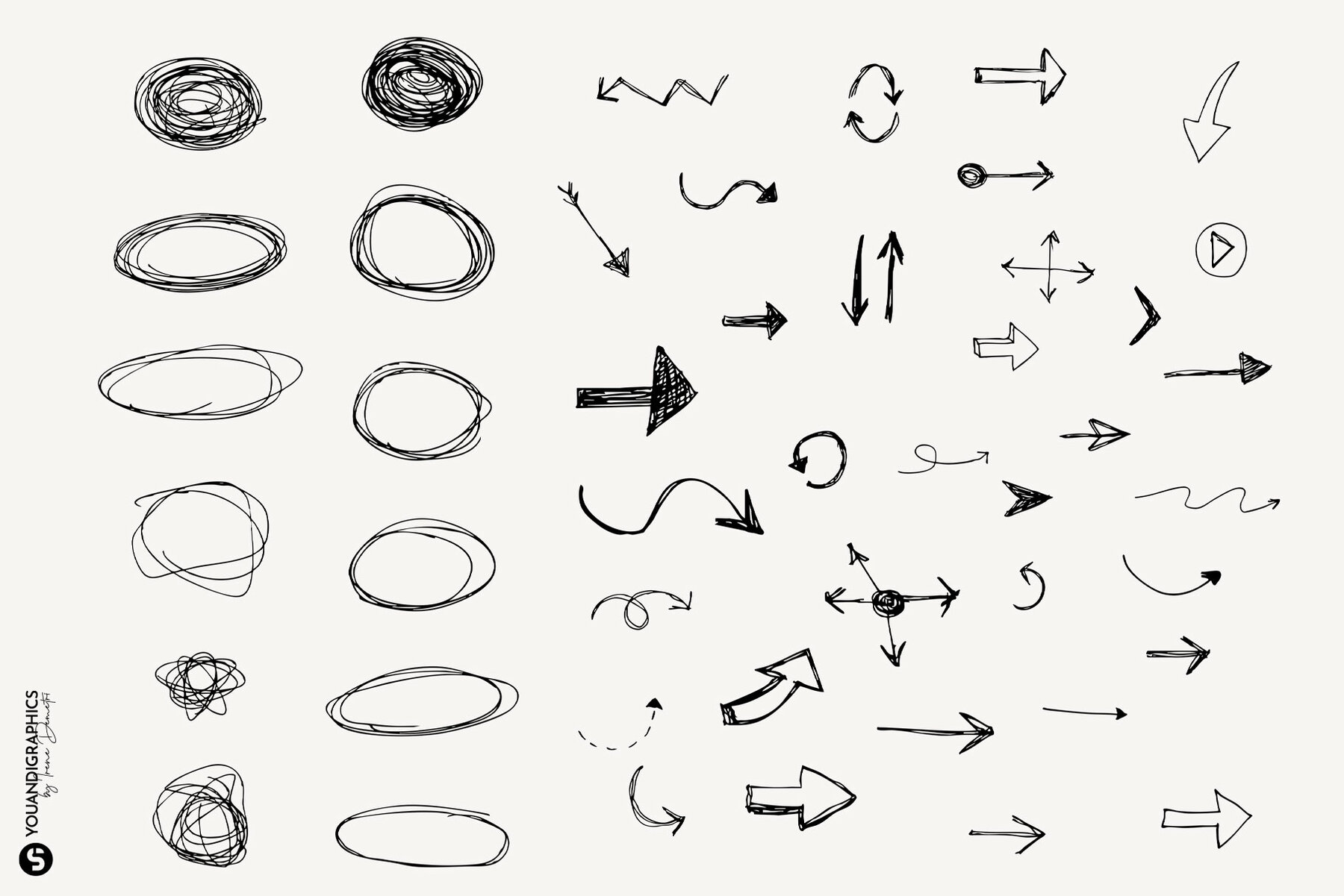 Analog Hand Drawn Elements Set 13