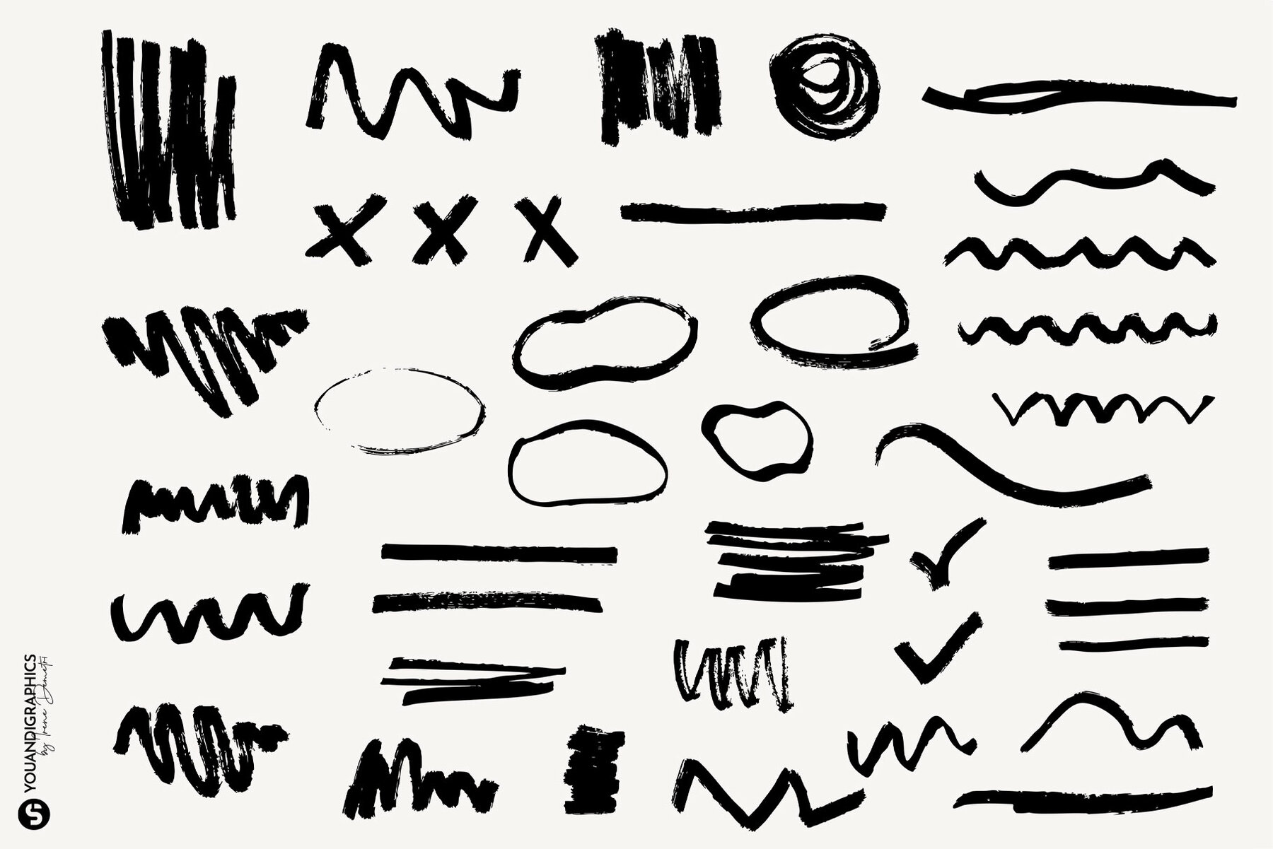 Analog Hand Drawn Elements Set 17