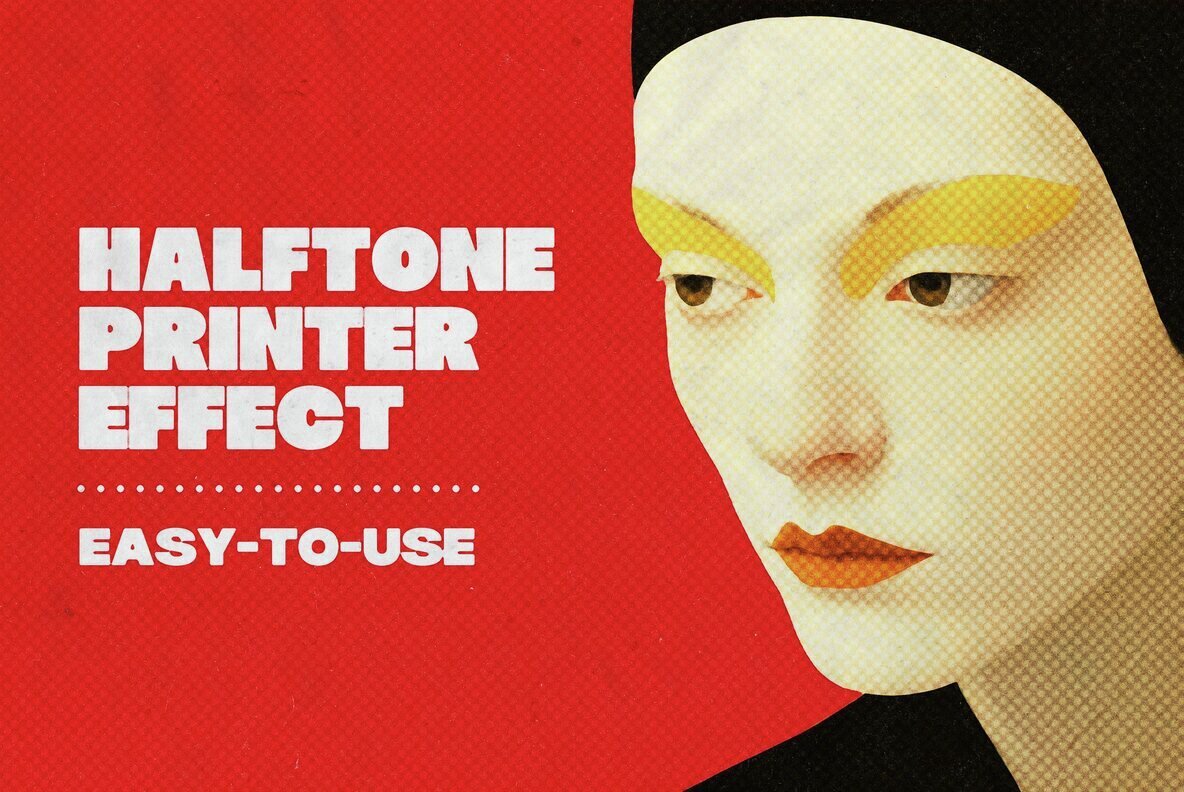 Instant Halftone Printer Photo Effect 1