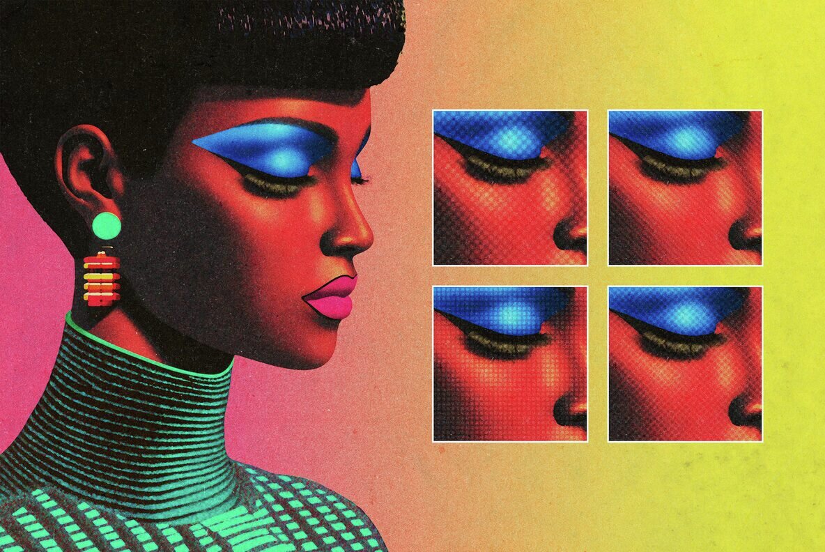 Instant Halftone Printer Photo Effect 6