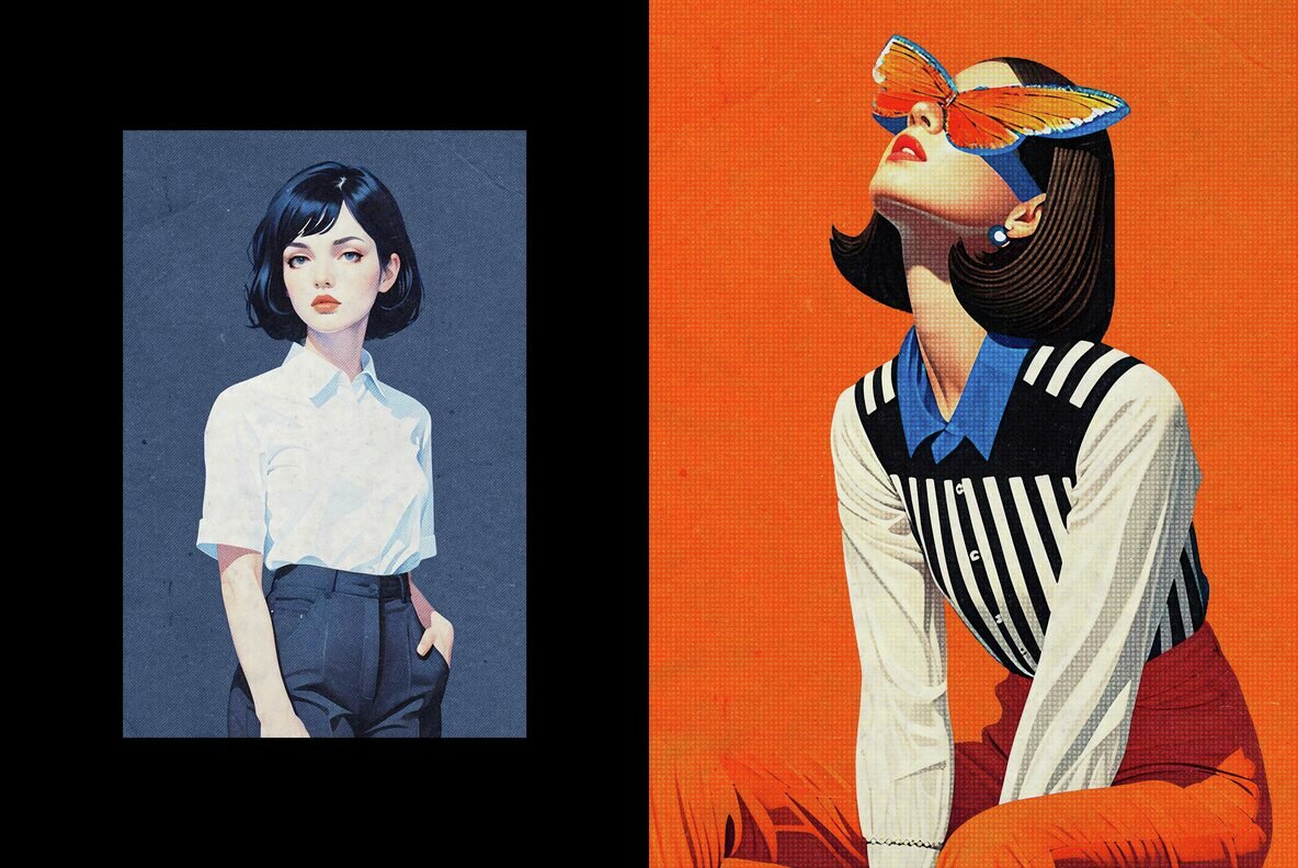 Instant Halftone Printer Photo Effect 8