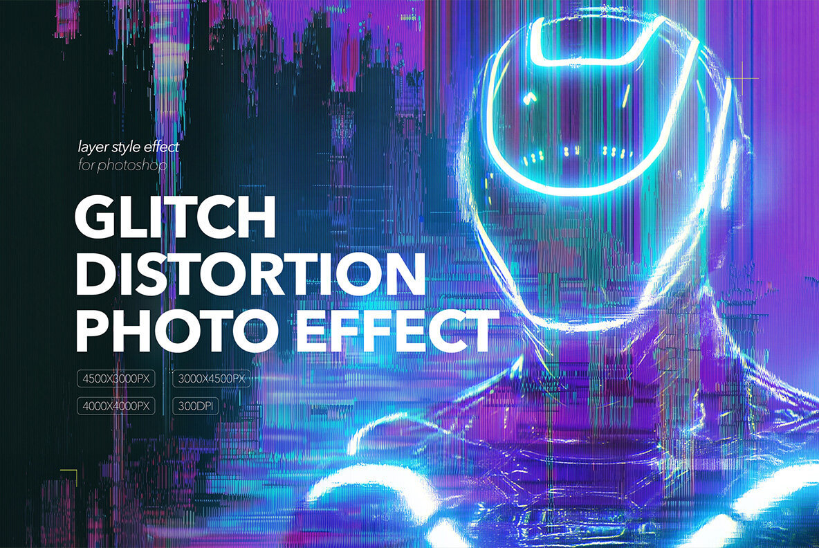 Glitch Distortion Photo Effects 1