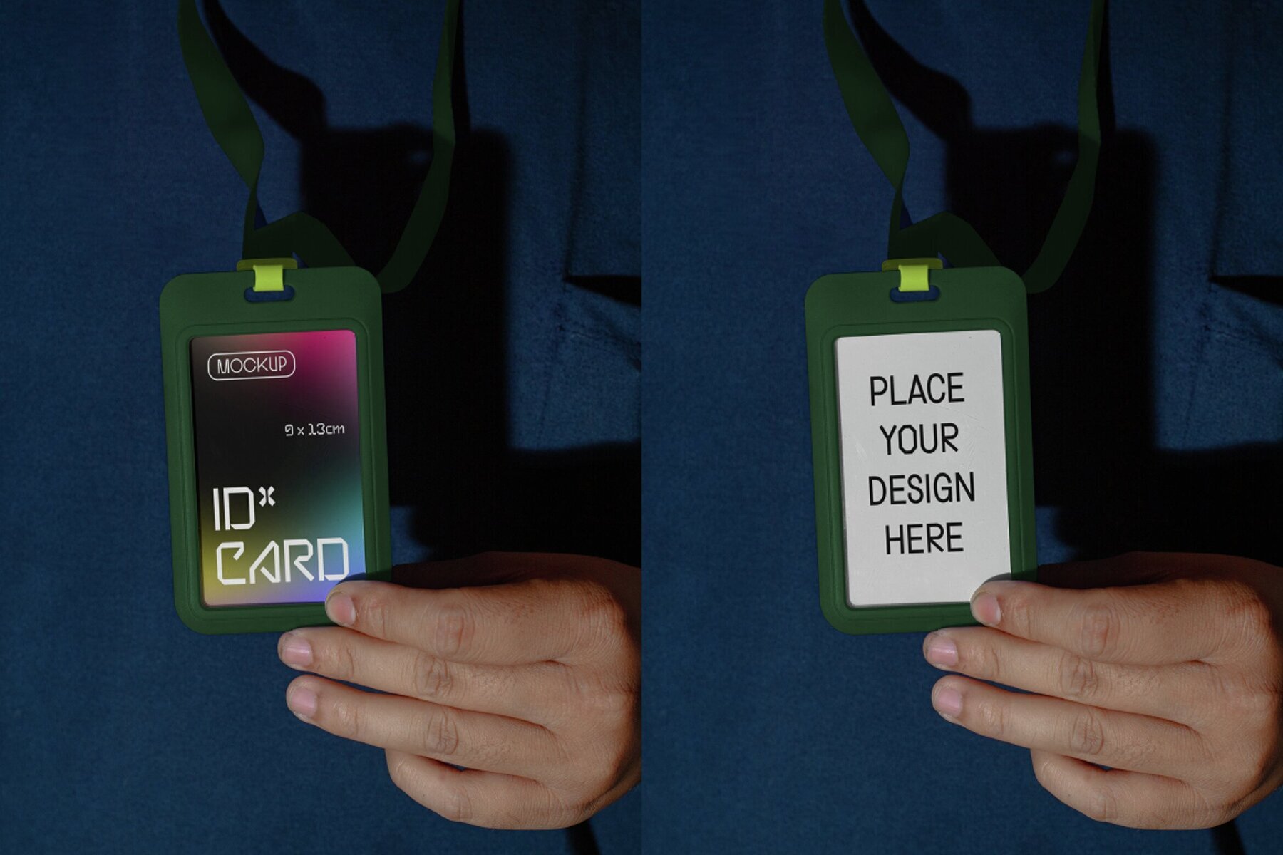 2 Realistic Scene City Corner Edition ID Card Mockup   VOL 1 2