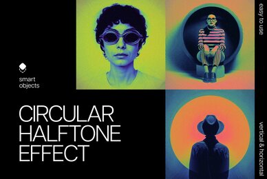 Circular Halftone Motion Photo Effect