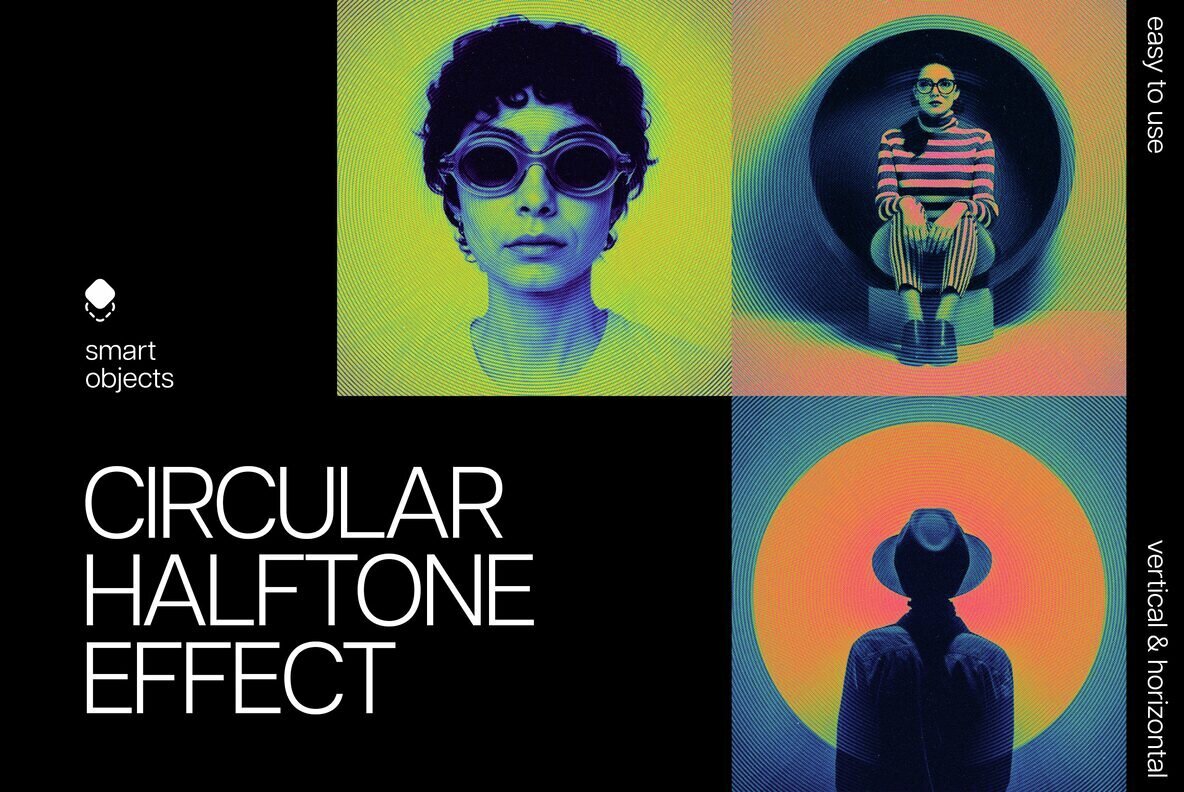 Circular Halftone Motion Photo Effect 1