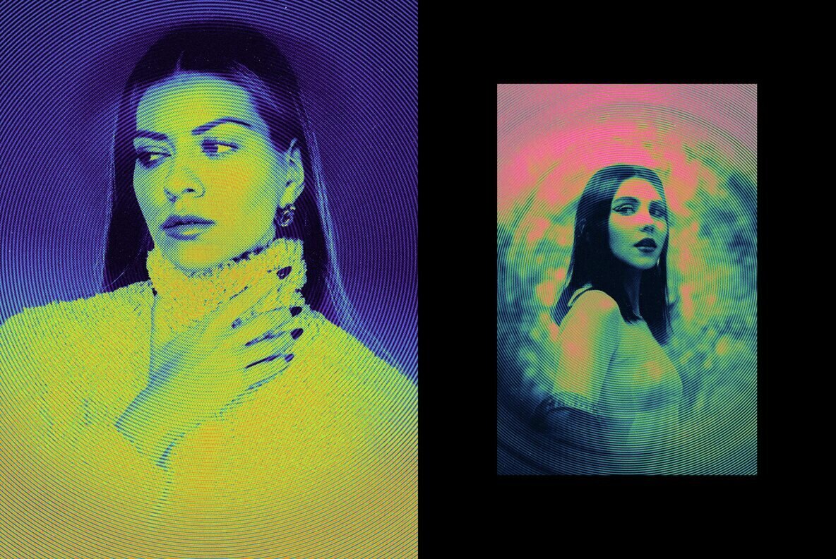 Circular Halftone Motion Photo Effect 2