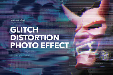 Glitch Distortion Photo Effects