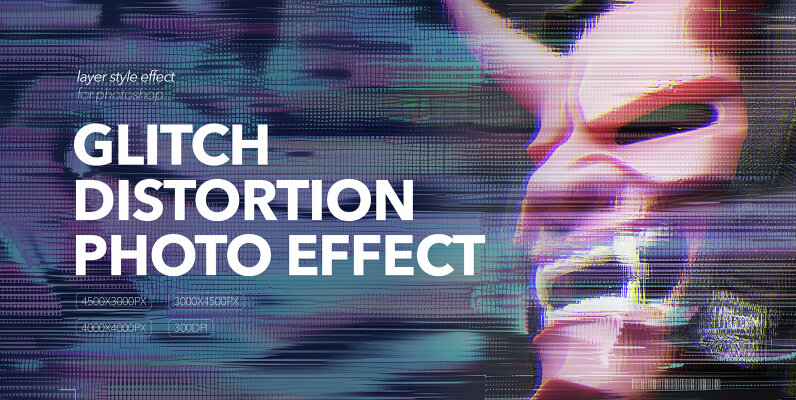 Glitch Distortion Photo Effects