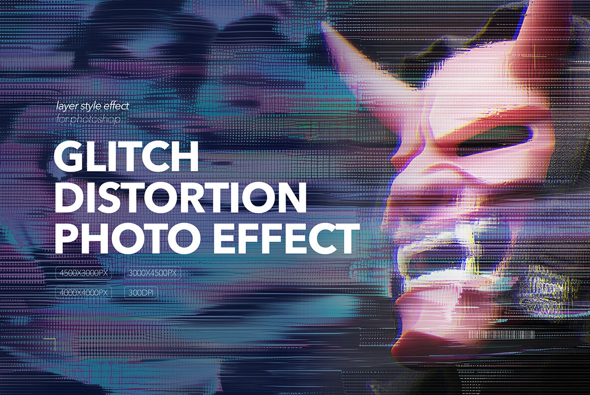 Glitch Distortion Photo Effects 1
