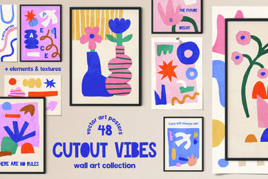 Cutout Vibes Vector Poster Creator