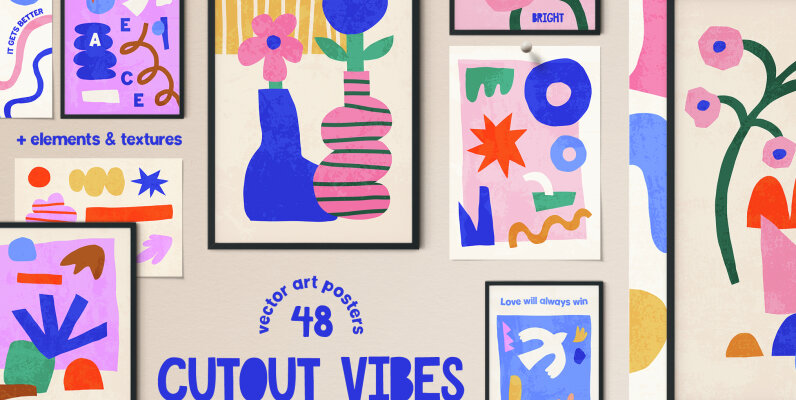 Cutout Vibes Vector Poster Creator