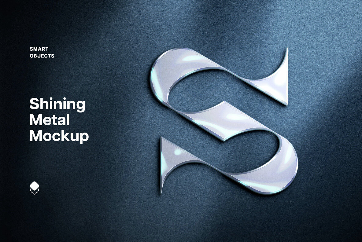 Shining Metal Logo Mockup 1