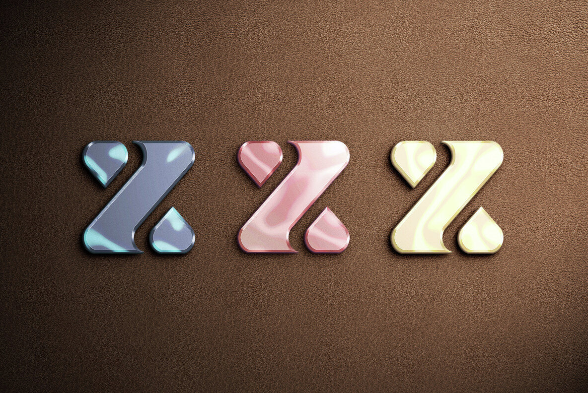 Shining Metal Logo Mockup 2