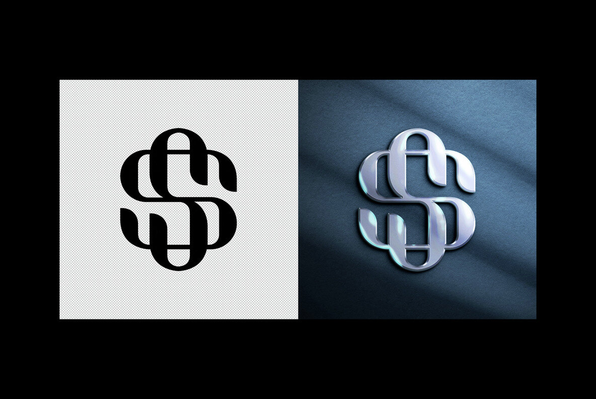 Shining Metal Logo Mockup 5