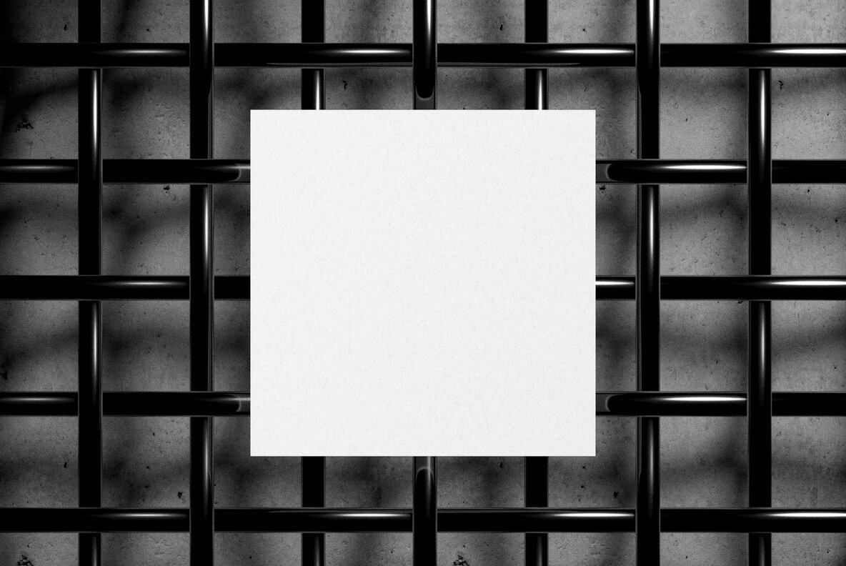 Square Business Card Mockup 5