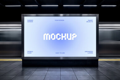 Metro Station Screen Mockup