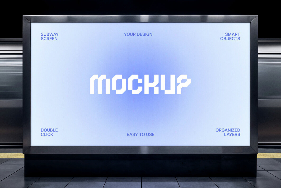 Metro Station Screen Mockup 3