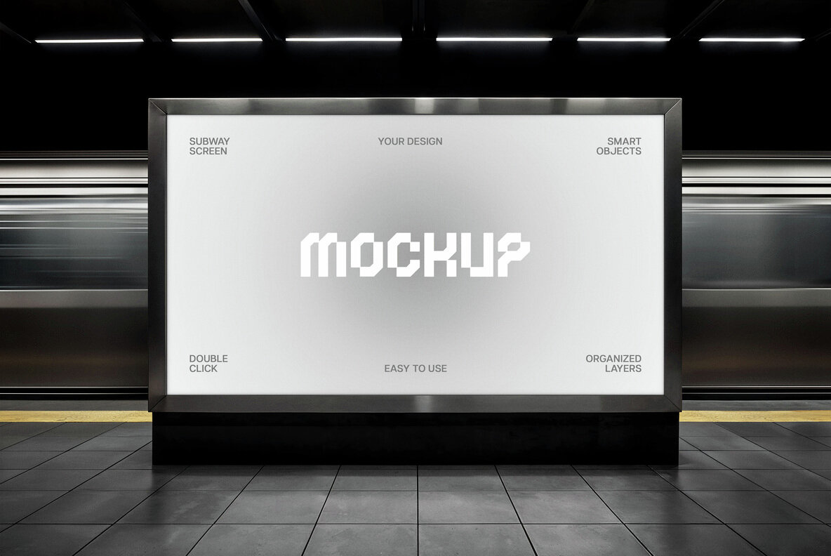 Metro Station Screen Mockup 4
