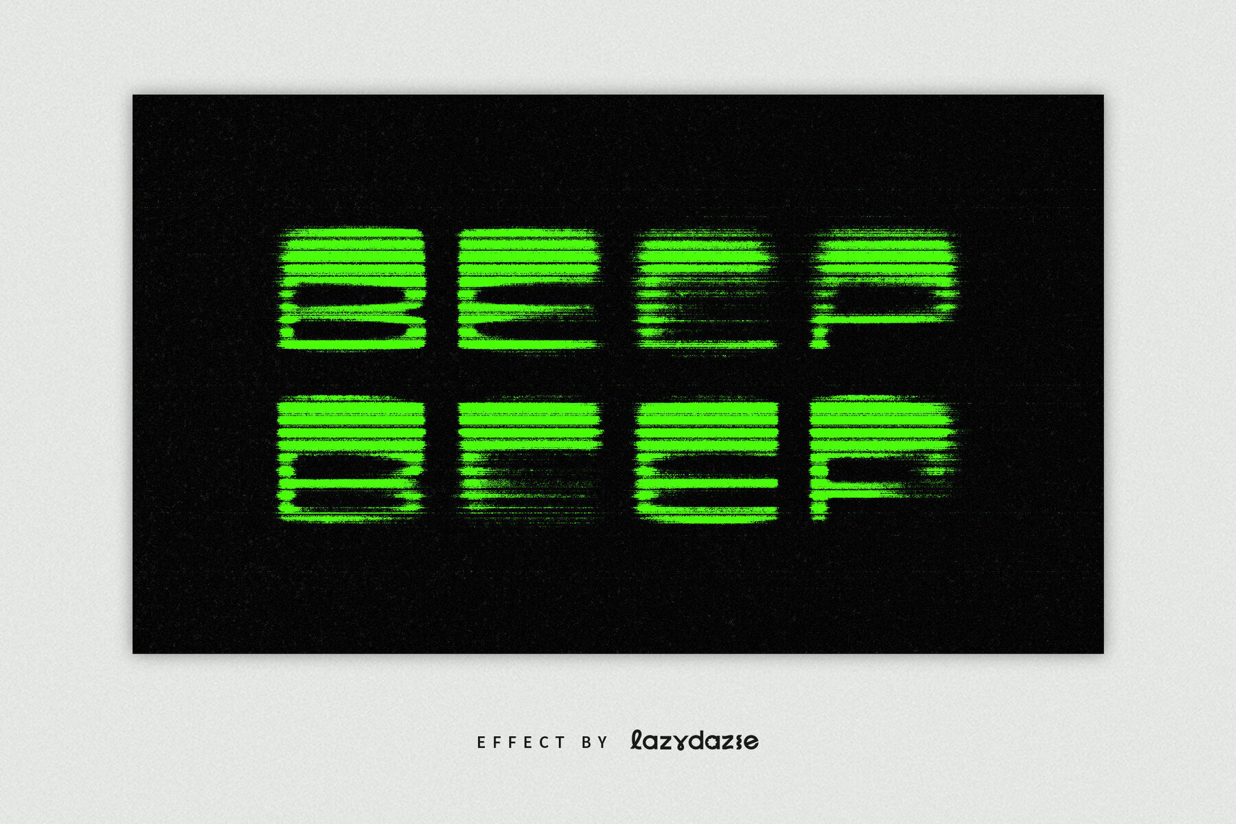 Neon Green Grunge Text Effect Mockup 2