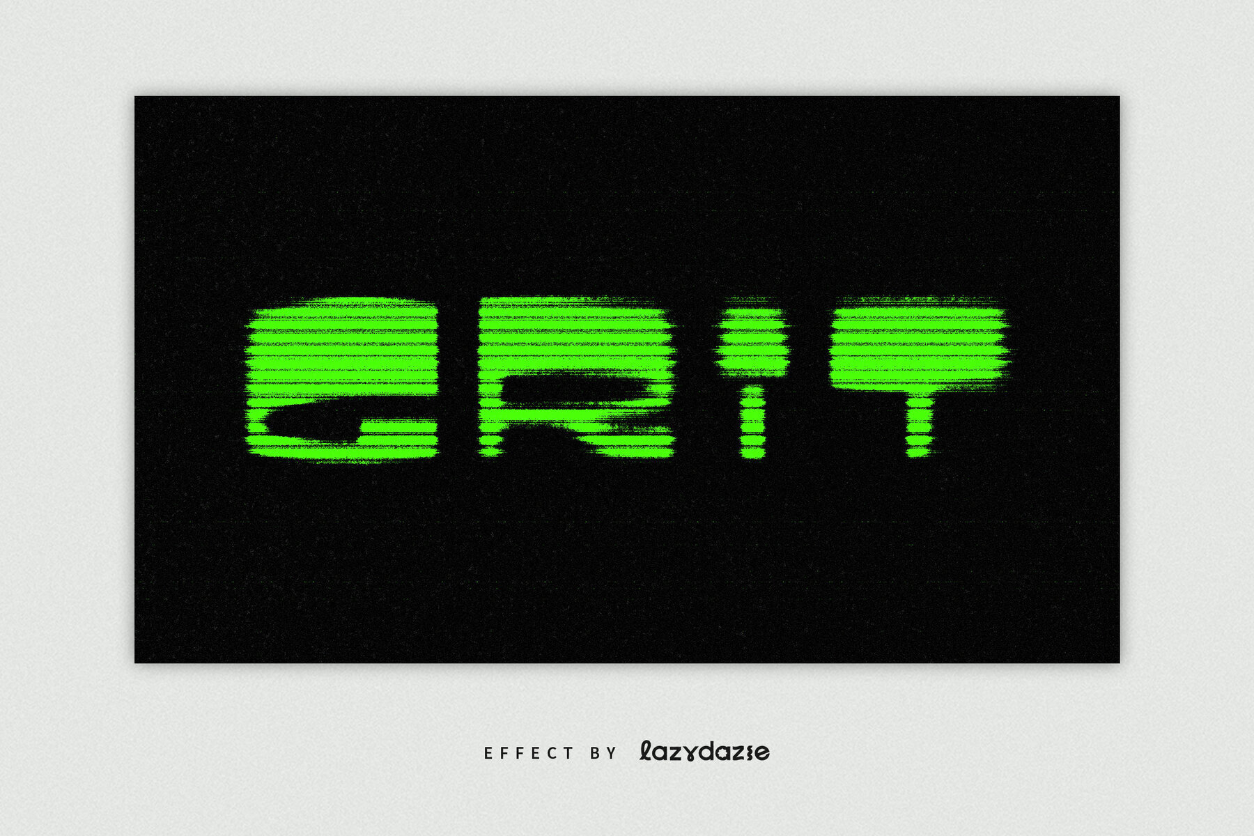 Neon Green Grunge Text Effect Mockup 3