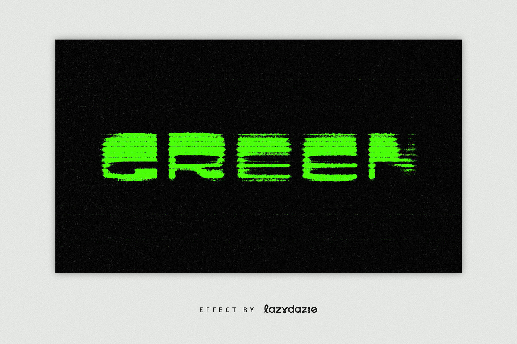 Neon Green Grunge Text Effect Mockup 4